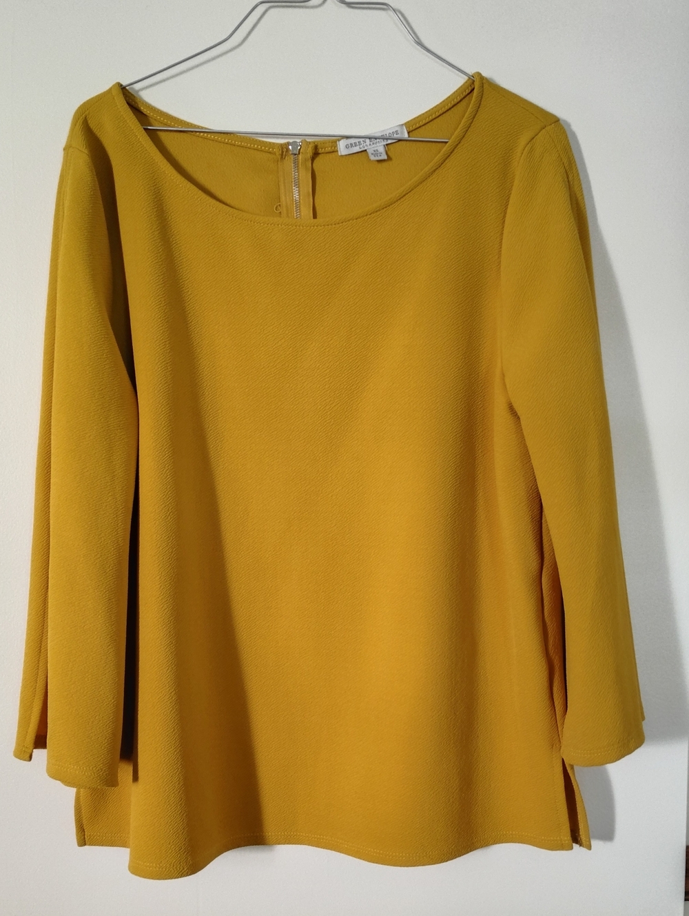 Women’s Mustard Yellow Blouse - Green Envelope Size XL